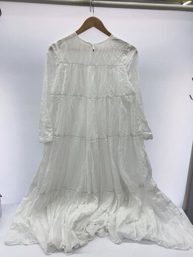 商品画像：ロングティアードワンピース/FREE/コットン/WHT/無地/010411CK1 2