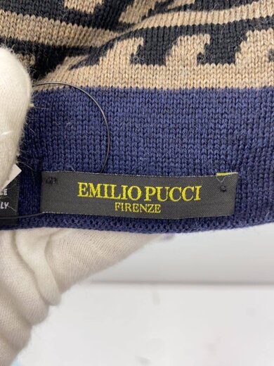 画像：EMILIO PUCCIマフラー/ウール/NVY/レディース2