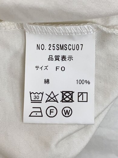 商品画像：Tシャツ/FREE/コットン/WHT/無地/25smscu07 4