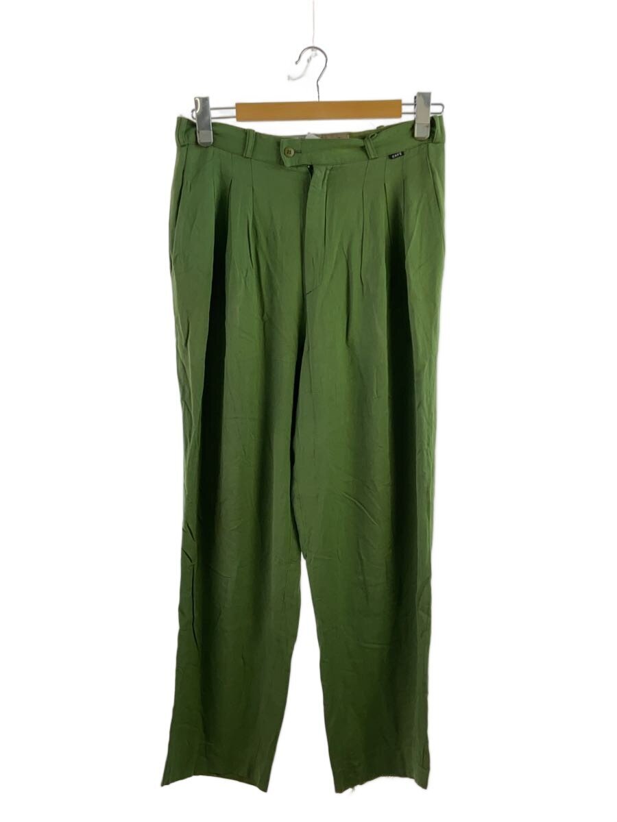 その他ブランド / CAFE/ストレートパンツ/30/レーヨン/GRN/無地/ギャバパンツ/USA製/80s/3タック