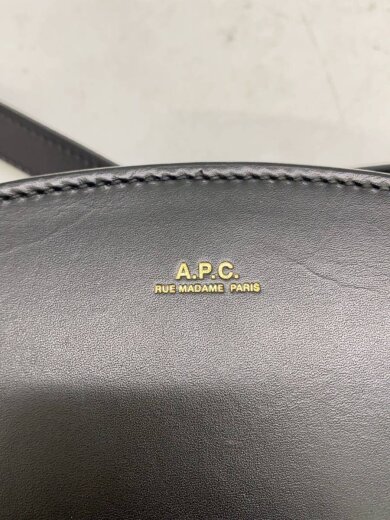 商品画像：ショルダーバッグ/レザー/BLK/ハーフムーンバック 5