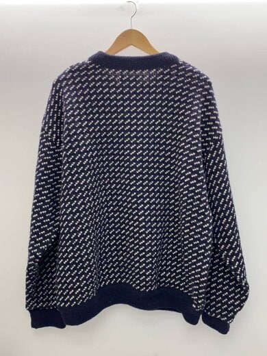 商品画像：ニット・セーター(厚手)/XL/ウール/NVY/総柄/バーズアイ// 2
