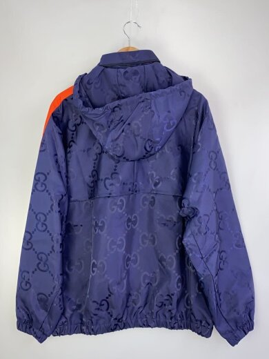 商品画像：ジャケット/46/ナイロン/NVY/総柄/685818/gg nylon hooded jacket// 2
