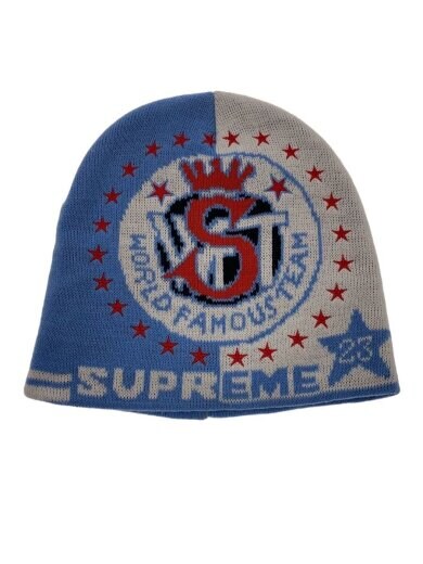 商品画像：ニットキャップ/FREE/アクリル/BLU/総柄/メンズ/×UMBRO/23AW/Umbro Beanie// 1