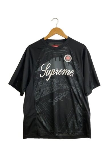 商品画像：Tシャツ/M/ポリエステル/BLK/無地/jacquard soccer jersey// 1