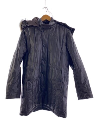 商品画像：ダウンジャケット/M/フェイクレザー/BRW/無地/W260638 1