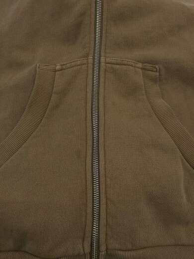 商品画像：ジップパーカー/M/コットン/KHK/無地/PO051 8