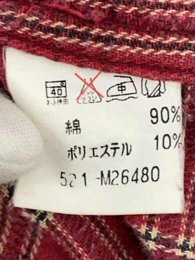 画像：Style Eyes長袖シャツ/M/コットン/RED4