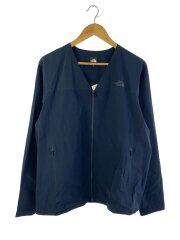 DESERT CARDIGAN_デザートカーディガン/L/ナイロン/NVY/無地