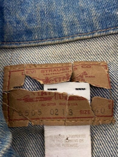 商品画像：70-80s/VT/70505 0213/実寸40位/デニム/インディゴ/紙ケアタグ/汚れ多/ボ 3