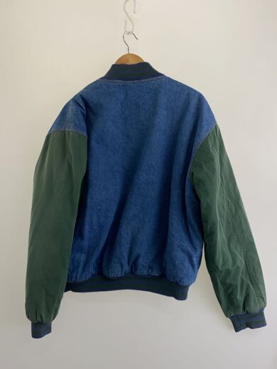 商品画像：スタジャン/袖切替/L/コットン/ブルー/グリーン/無地/7700 2
