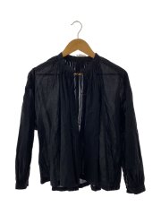 長袖ブラウス/1/コットン/BLK/無地/012-0630-000