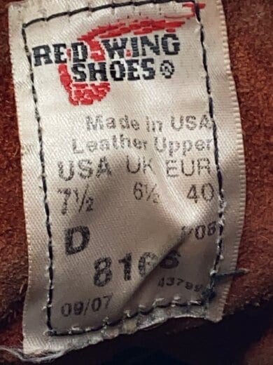 商品画像：レースアップブーツ/UK7.5/BRW/8166/※青錆有/ソール減り有/使用感考慮 5