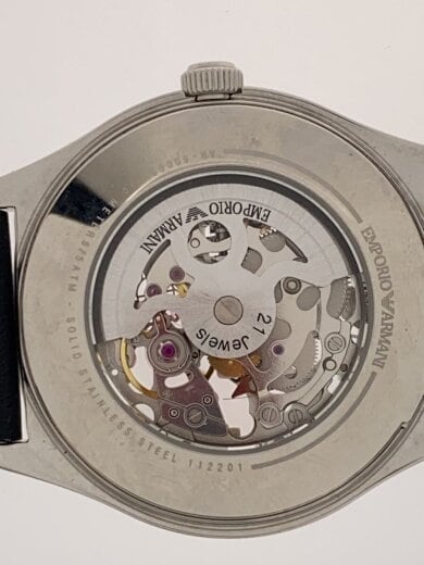 商品画像：自動巻腕時計/アナログ/レザー/SLV/BLK/SS/20260222日差+10 3