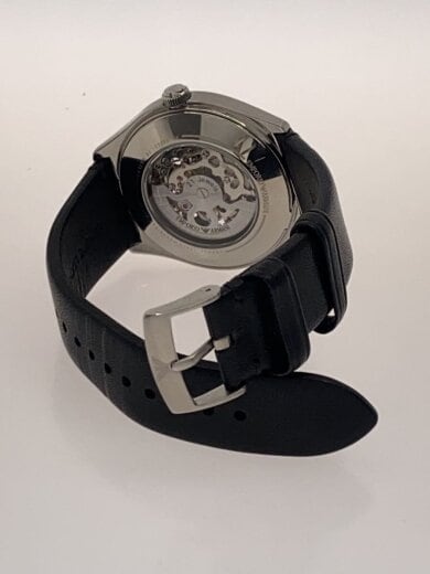 商品画像：自動巻腕時計/アナログ/レザー/SLV/BLK/SS/20260222日差+10 4