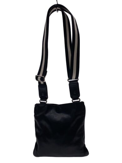 商品画像：ミニショルダーバッグ/レザー/BLK/無地/使用感考慮 1