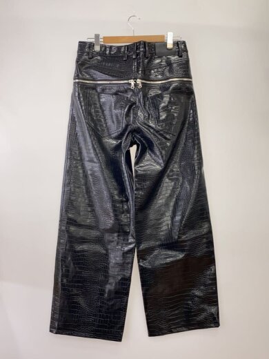 商品画像：GOAR.ARCHIVE/CROCO ZIPPER PANTS/L/ナイロン/BLK/無地 2