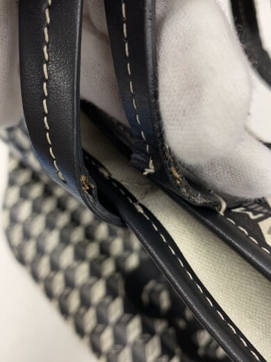 商品画像：持ち手、持ち手付け根剥がれ有/トートバッグ/内側汚れ有 7