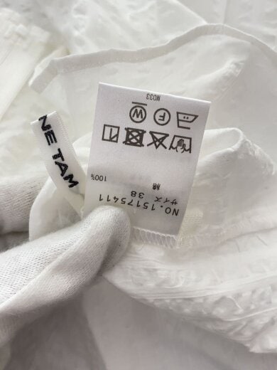 商品画像：半袖ブラウス/38/コットン/WHT/15175411 4