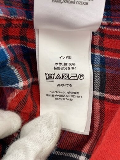 商品画像：ネルシャツ/XL/コットン/RED/チェック 4
