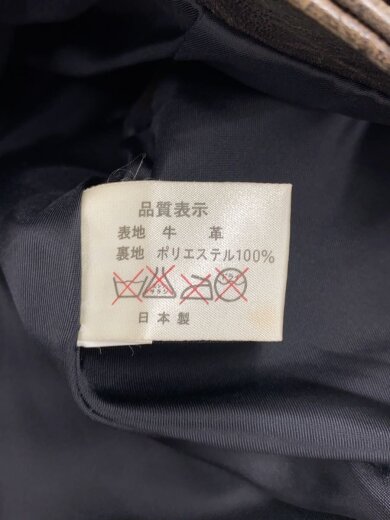 商品画像：レザージャケット・ブルゾン/38/牛革/BRW/無地 4