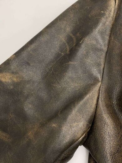 商品画像：レザージャケット・ブルゾン/38/牛革/BRW/無地 6