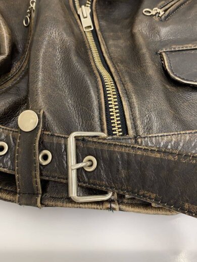 商品画像：レザージャケット・ブルゾン/38/牛革/BRW/無地 8