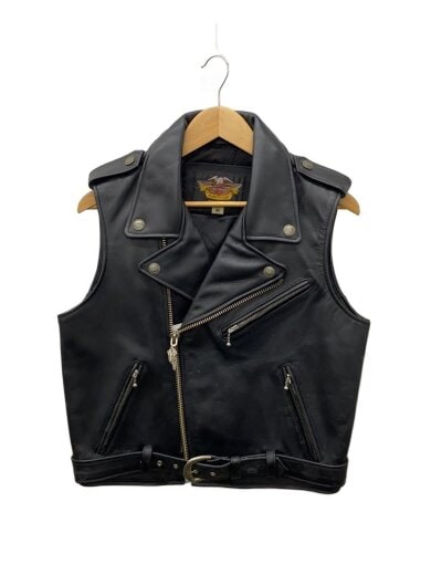 商品画像：ダブルライダーズベスト/M/レザー/BLK// 1