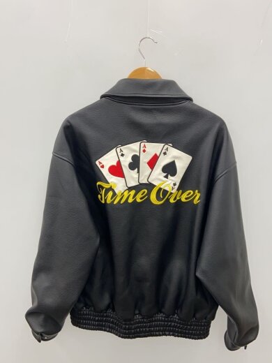 商品画像：ジャケット/FREE/ポリエステル/BLK/無地/3629501000 2