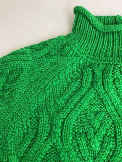 商品画像：ニット・セーター(厚手)/2/アクリル/GRN/152-85761 5