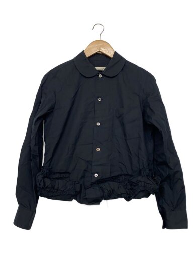 商品画像：長袖ブラウス/S/コットン/BLK/GK-B032// 1