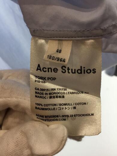 画像：Acne Studios(Acne)YORK POP/襟汚れ/長袖シャツ/48/コットン/BLU4