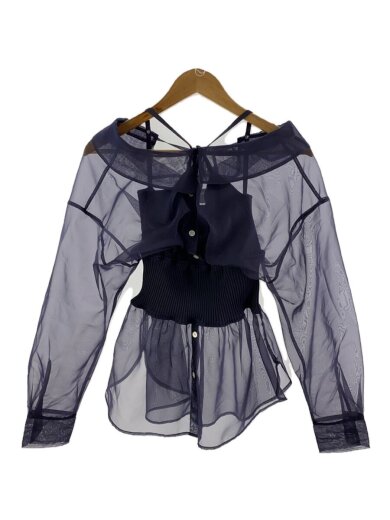 商品画像：24SS/コルセットレイヤードシャツ/FREE/ポリエステル/NVY/FWNT242093// 1