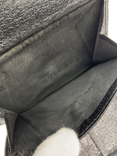 画像：BVLGARI2つ折り財布/レザー/BLK/メンズ5