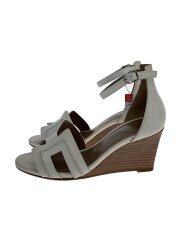 Hロゴレジェンド/ウェッジソールサンダル /35/WHT/レザー