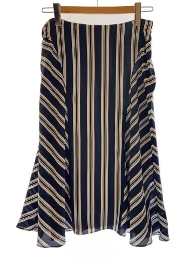 商品画像：スカート/2/ポリエステル/NVY/ストライプ/200898035001 1