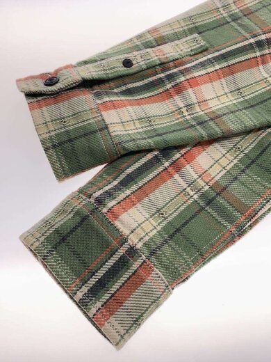 商品画像：ネルシャツ/M/コットン/GRN/チェック/1110344 5