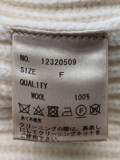 商品画像：ニットベスト(厚手)/FREE/ウール/CRM/12320509 4