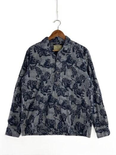 商品画像：長袖シャツ/L/コットン/NVY/783-5220018 1