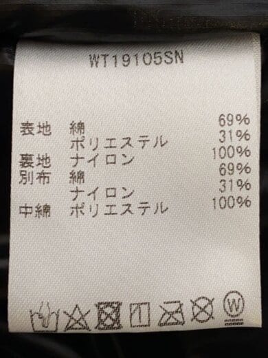 商品画像：ジャケット/M/コットン/BLK/無地/WT19105SN 4