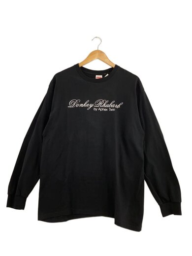 商品画像：×Aphex Twin Donkey Rhubarb Tee/長袖Tシャツ/L/コットン/BLK/プリント 1