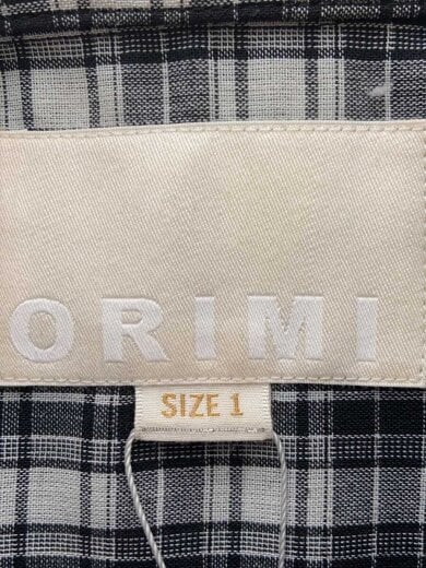 商品画像：ORIMI/FRILL WIRRE SHIRT/長袖シャツ/0/ポリエステル/BLK/チェック/S26403 3