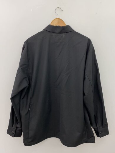 商品画像：ウールシャツジャケット/L/ポリエステル/BLK/無地/SH-24AU001 2