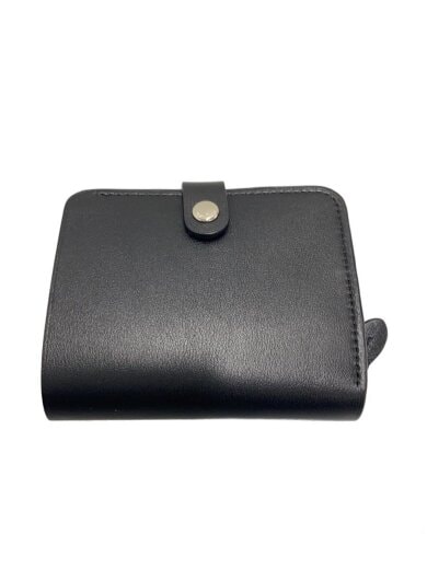 商品画像：Snap Wallet/2つ折り財布/レザー/BLK/無地/メンズ 1