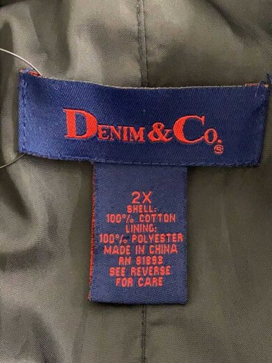 商品画像：DENIM&CO./デニムコート/XXL/コットン/BLK// 3