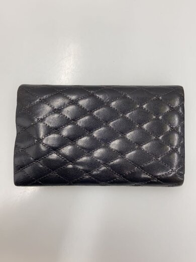 商品画像：キルティングショートウォレット/財布/レザー/BLK/メンズ// 2