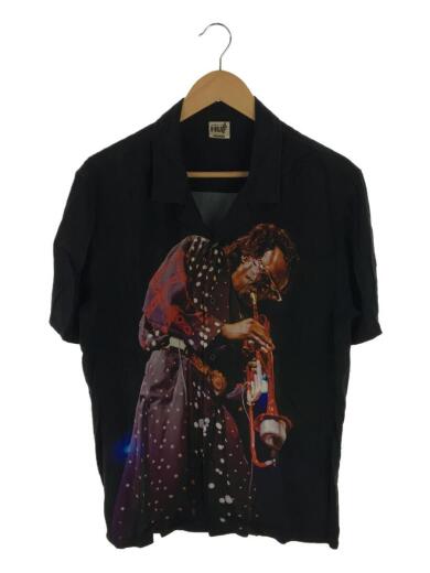 画像：HUFMILES DAVIS YESTERNOW/半袖シャツ/M/レーヨン/BLK/BU001611