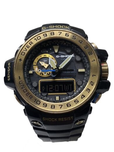商品画像：ソーラー腕時計・G-SHOCK/デジアナ/ラバー/GLD/BLK/SS 1