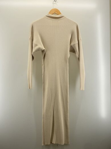 商品画像：Sustainableフロントジップニットワンピース/one/ポリエステル/CRM/無地/SWNO23506 2