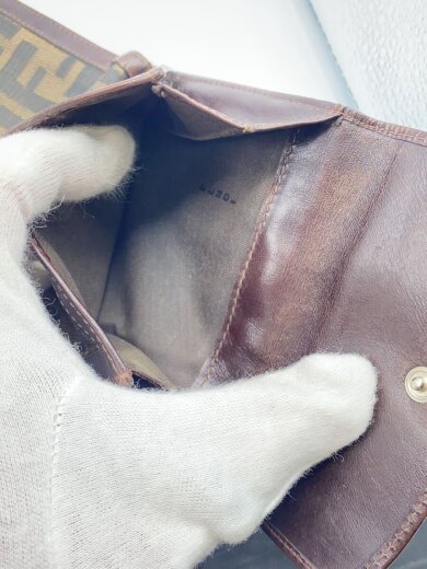 画像：FENDI2つ折り財布/キャンバス/BRW/総柄/メンズ/60528－68 0902//6
